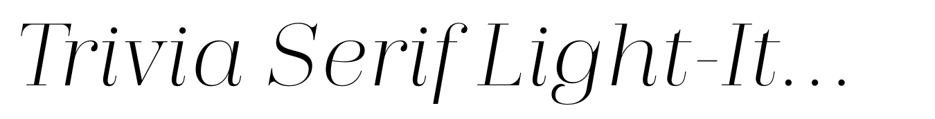 Trivia Serif Light-Italic